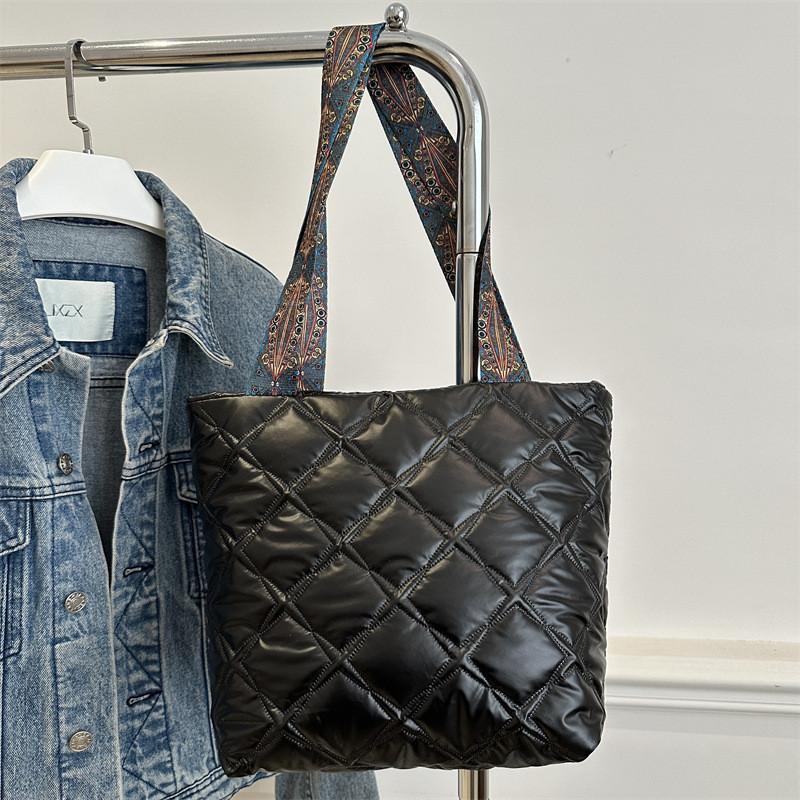 Модная Стильная Женская Холщовая Сумка-Тоут Стильных Однотонных Цветов Для Повседневного Использования чёрный