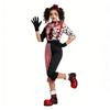 Costume parent-enfant clown de cirque d'Halloween, costume de performance scénique clown d'horreur costume de fête costume de bébé fantôme