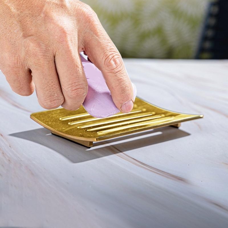 Durability Steel Soap Dish for Shower and Kitchen,Self Draining Bar Soap Tray RustProof Soap Holder Soap Container