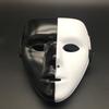 Halloween Masquerade Prop Dance Performance: A Full Face with Hand-painted White Clowns