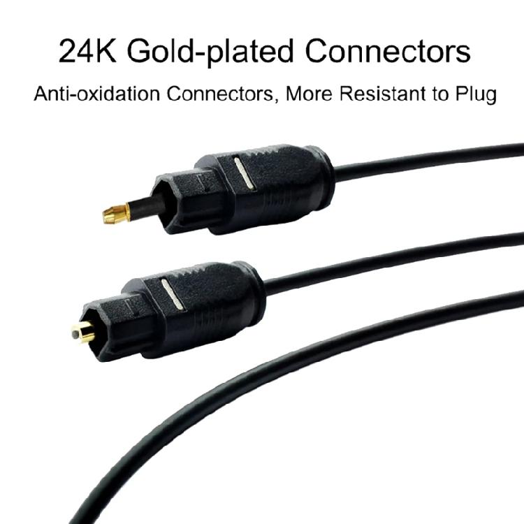 3.5mm Audio Cable Digital SPDIF Optical Fiber Cord Gold Plated For Speaker