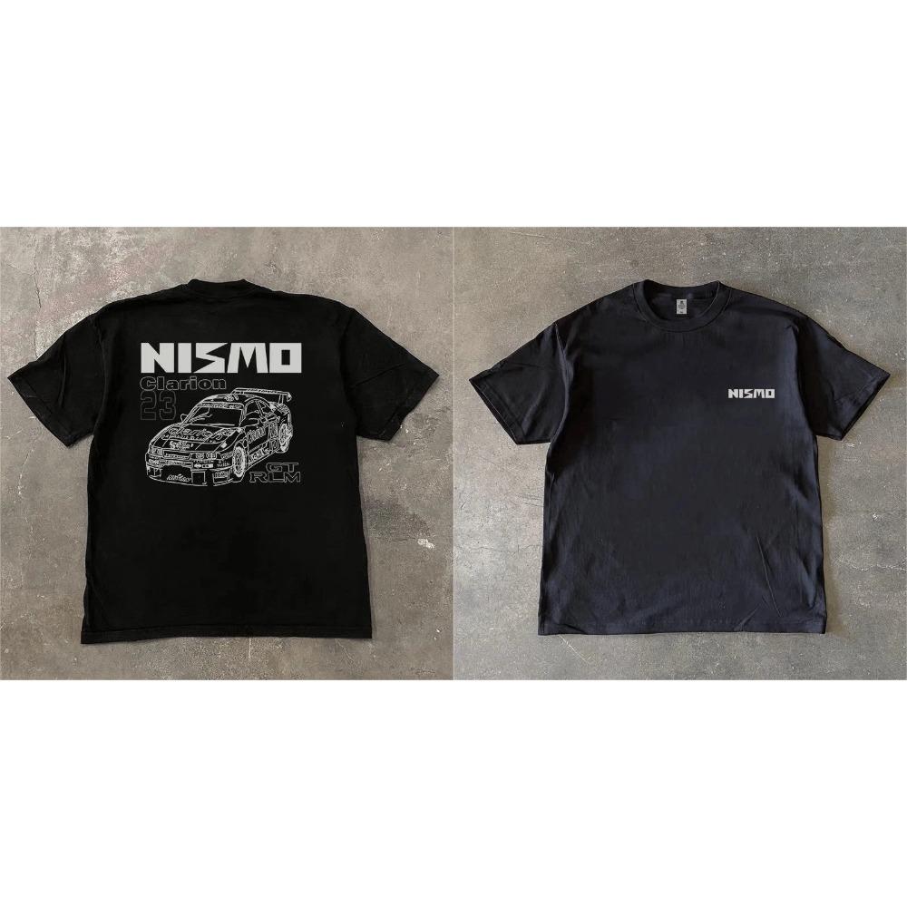 American Ruffian Handsome Heavy Cotton Short-sleeved T-shirt Men's And Women's Summer Tops Racing Elements Printing