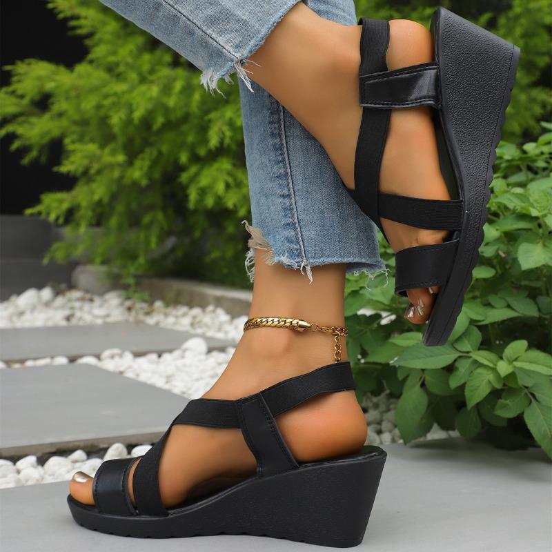 Fashion Shoes Female 2025 Hot Sale Open Toe Women's Sandals Fashion Plus Size Casual Summer New Non-Slip Comfortable Wedge Sandals