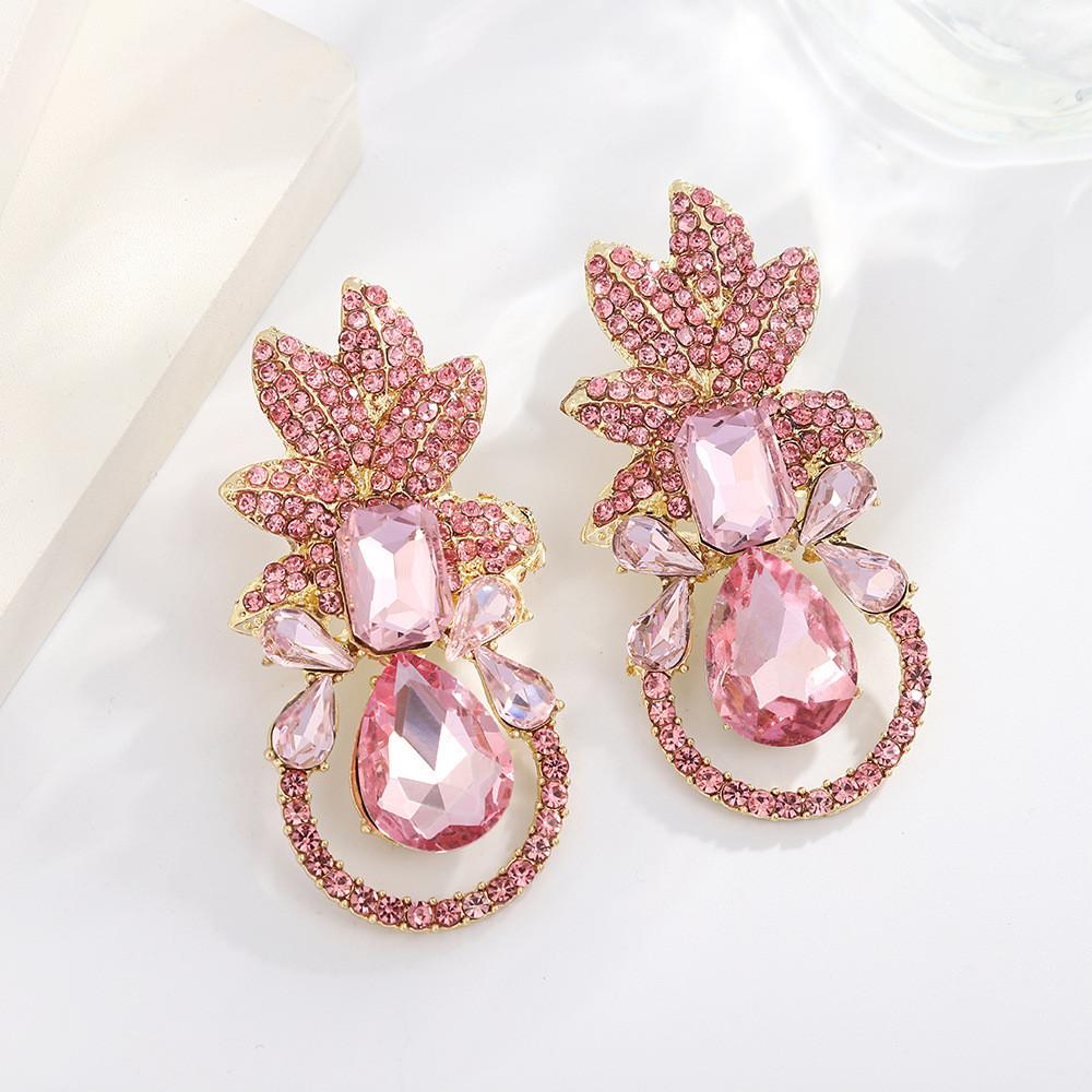 Modische Europäischer Stil Zirkon Hängeohrringe Für Damen Eleganter Schmuck Geschenk