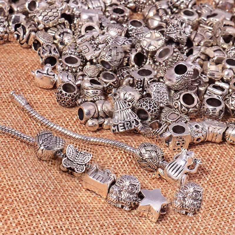 Mixed 25pcs Designer Charms Pendants Flowers Heart BFF Skull Alloy Charms Beads For DIY Jewelry Making Bracelets & Bangles