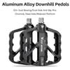 WEST BIKING Mountain Bike Reflective DU Bearing Pedals Lightweight Aluminum Alloy Non-Slip Road Bike Flat Pedals For MTB BMX