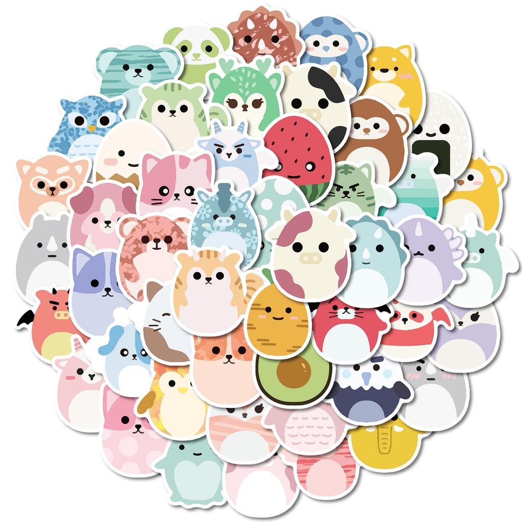 50 Cute Cartoon Animal Elf Q Version Stickers Waterproof Notebook Water Cup Decoration Stickers
