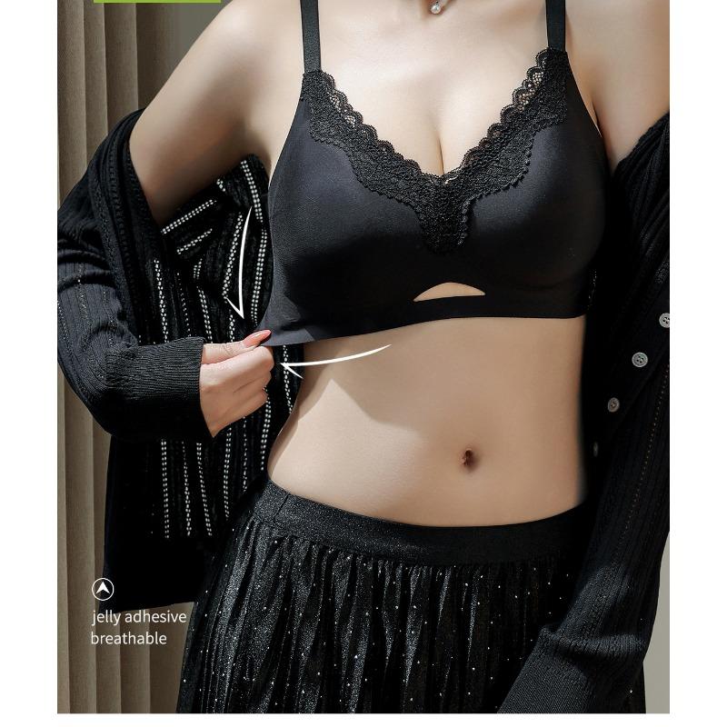 Women S Wireless Seamless Lace Thin Push Up Bra For Small Bust