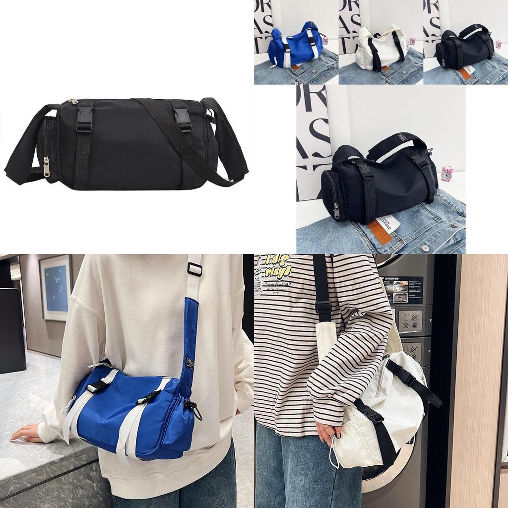 Stylish Black Nylon Crossbody Bag For Women With Large Capacity And Trendy Design