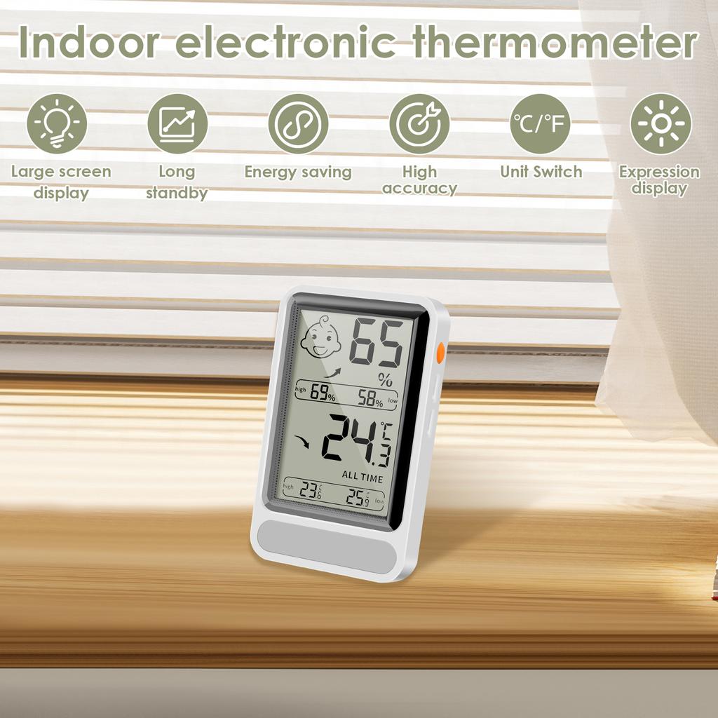 Digital Thermometer Hygrometer Measure High Precision Indoor Room Large Screen LCD Monitor Weather Station Outdoor