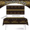 Black Gold Retirement Theme Party Supplies Tablecloth Decoration Arrangement Disposable Pe Tablecloth Retirement Party Tablecloth