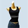 European Goods Alphabet Knitting Camisole Women's Inner Wear Base Summer Outwear Silm Short Sleeveless Beauty Back Casual Tops