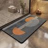 Silt Mold Absorbent Bath Mat, Bathroom Floor Absorbent Foot Mat, Dirt-resistant and Slip-resistant Floor Mat
