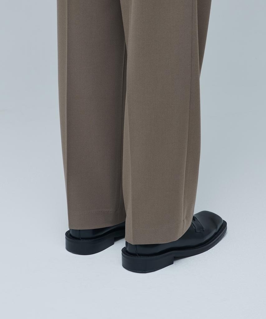 Musinsa Standard Side Adjust Two-Tuck Wide Slacks [Dusty Beige]
