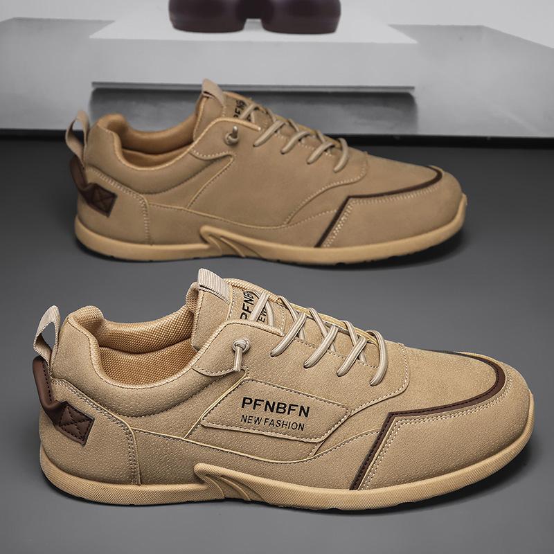 Utomhus Lätta Vardagliga Läder Vandringsskor Mode PU Läder Herrskor Fritid Körning Halkfria Promenadskor