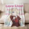 Anime Kawaii Art Girl Love L-live Soft Warm Plush Blanket for Dormitory Sofa Living Room Pet Hogar Bedroom Gift Nap Home Flannel