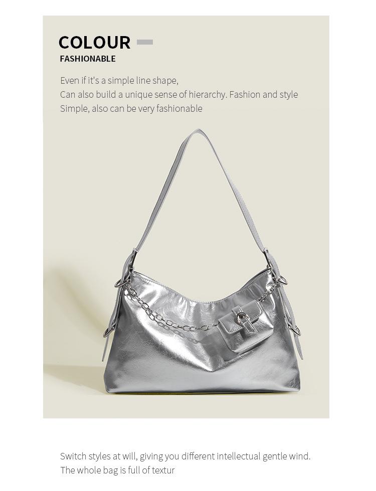 2025 Simple Underarm Bag: Large Capacity, All-match Fashion, Casual Commuter Shoulder Tote for Spring & Summer