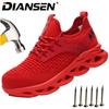 Breathable Safety Shoes Steel Toe Shoes For Men Anti-Puncture Anti-Smash Work Sneakers Anti-Drop Slip Resistant Work Shoes