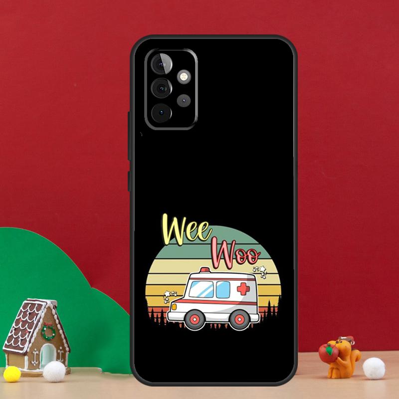 Wee Woo Ambulance Case For Samsung Galaxy A54 A06 A16 A26 A36 A56 A53 A32 A52 A33 A13 A55 A35 A15 A14 A34 A17