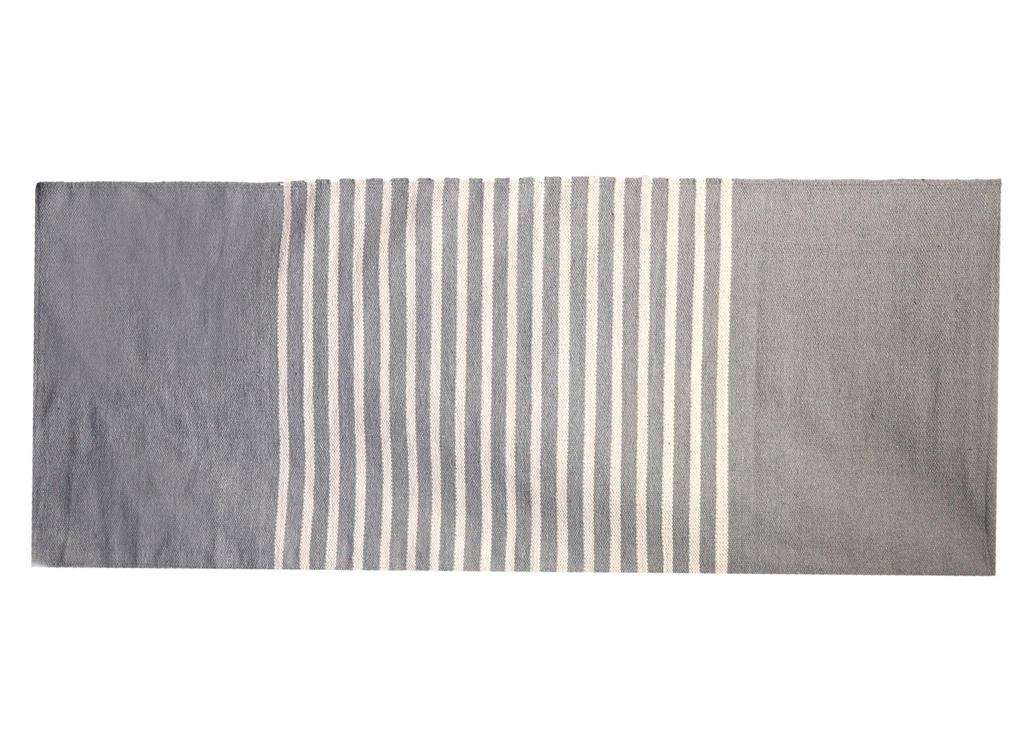 Rug Boho Grey Cotton 70x170 cm