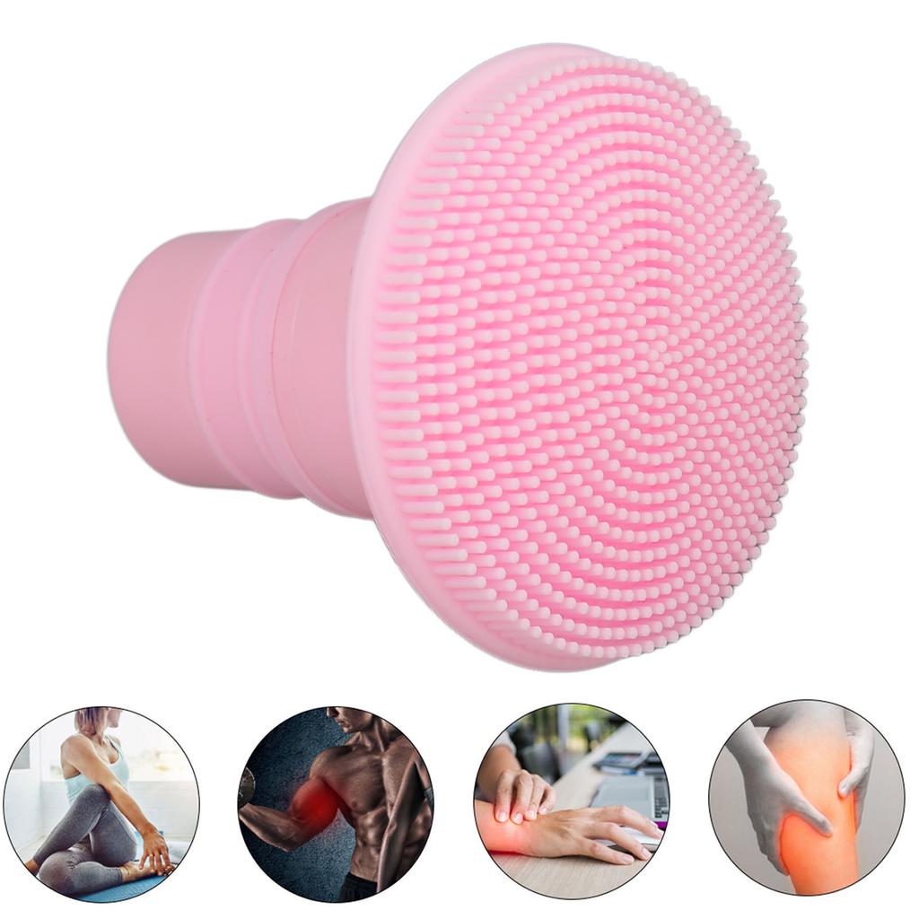 Brush Fascia Massager Head Silicone Replacement Muscle Massager Head for Reducing Soreness 18‑19mm