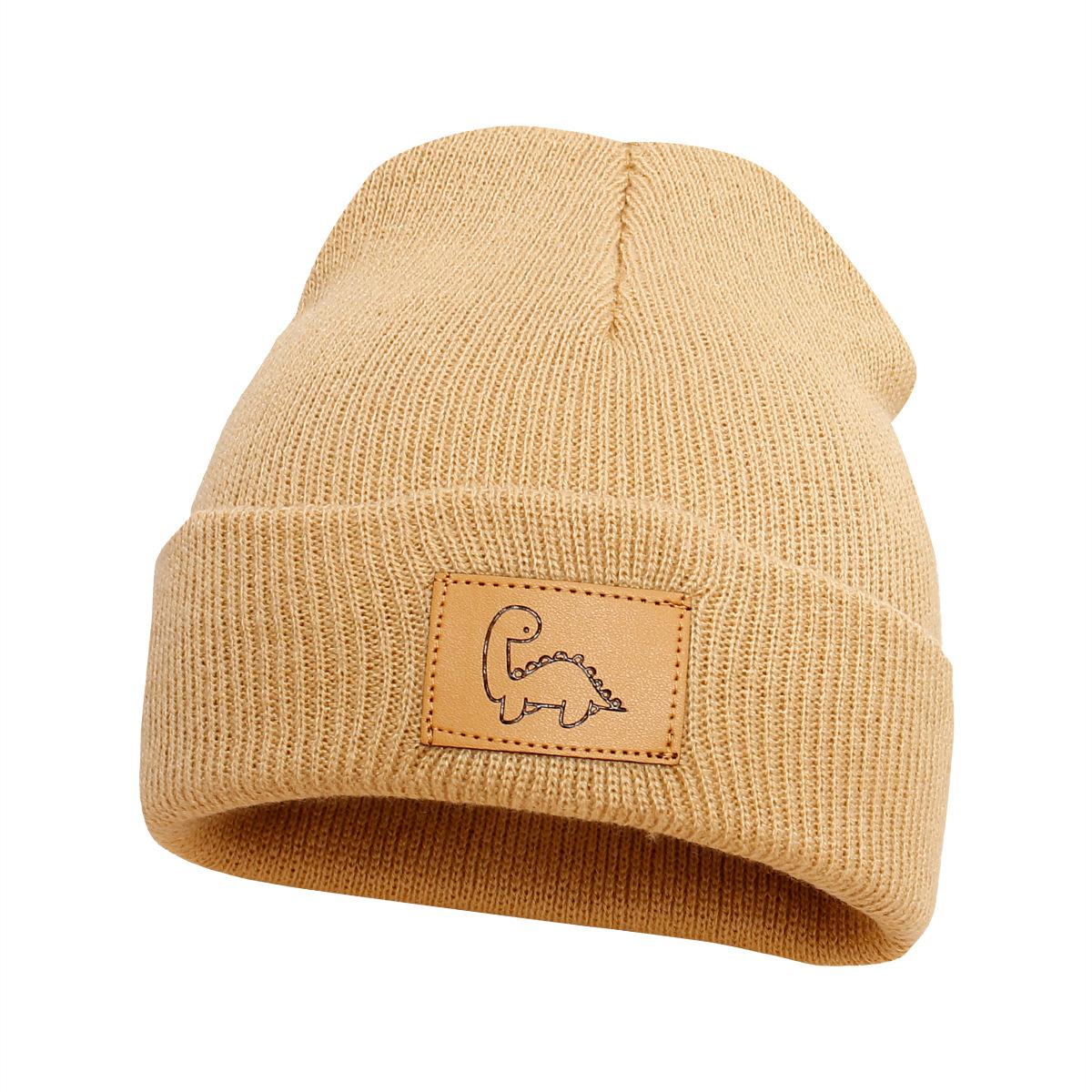 

Детская Зимняя Вязаная Шапка Теплая Мягкая Шерстяная Шапка для Детей Защита от Холодной Погоды Осенний Сезон Удобная Носка Модная Шапка верблюд