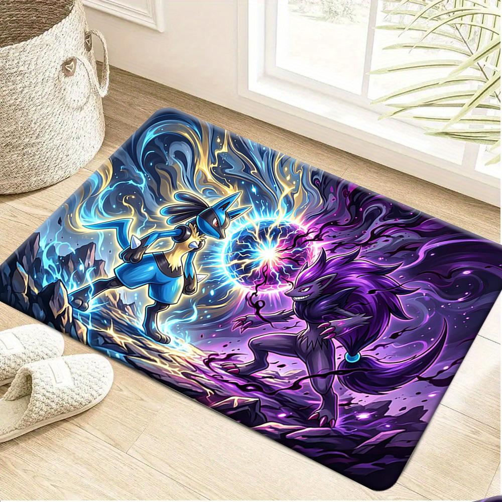 Pokemon Kanto Starters Evolution Art Print Non-slip Doormat Soft Floor Mat for Home Decor 40x60cm