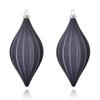 2pcs Shatterproof Velvet Christmas Cone Ball Pendant Xmas Tree Ornaments  Home New Year Decorations
