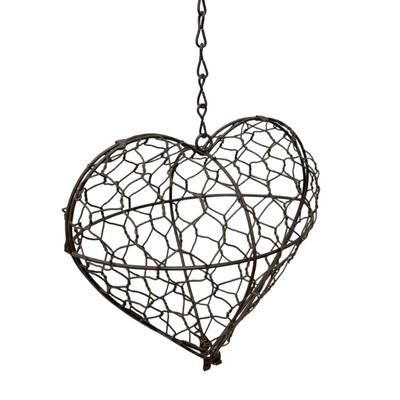 Elegantes Metall-Herz-Vogelhaus für Außenbereich Vogelnistplatz Herz Gartenkunst für Draußen