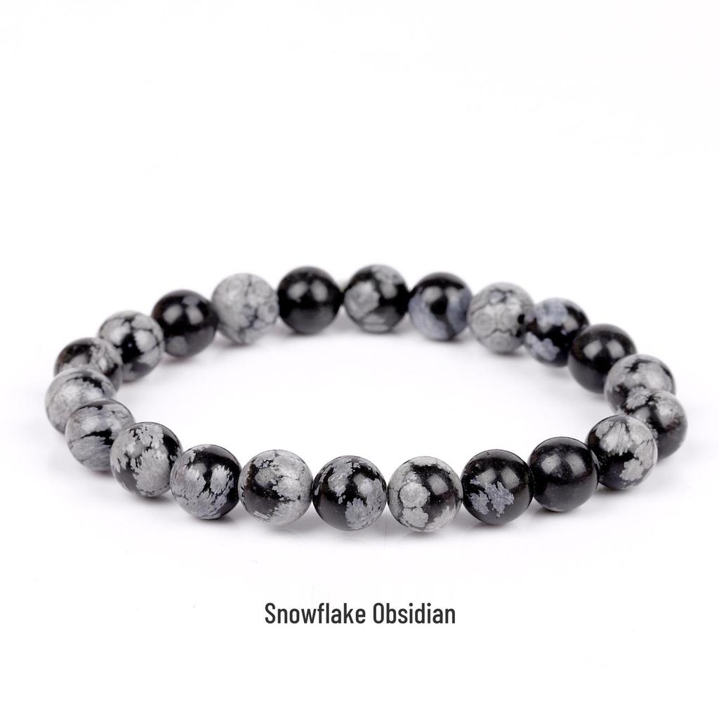 She Yao Natürlicher Kristallachat Tigerauge Armband - Modeschmuck mit einzelnen runden Perlen