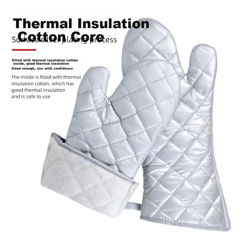 200-Degree Heat-Resistant Gloves, 1 Pair, 38cm Extended, Insulated, Anti-Scalding, Flame-Retardant, Hand Protectors for Kettles, Ovens