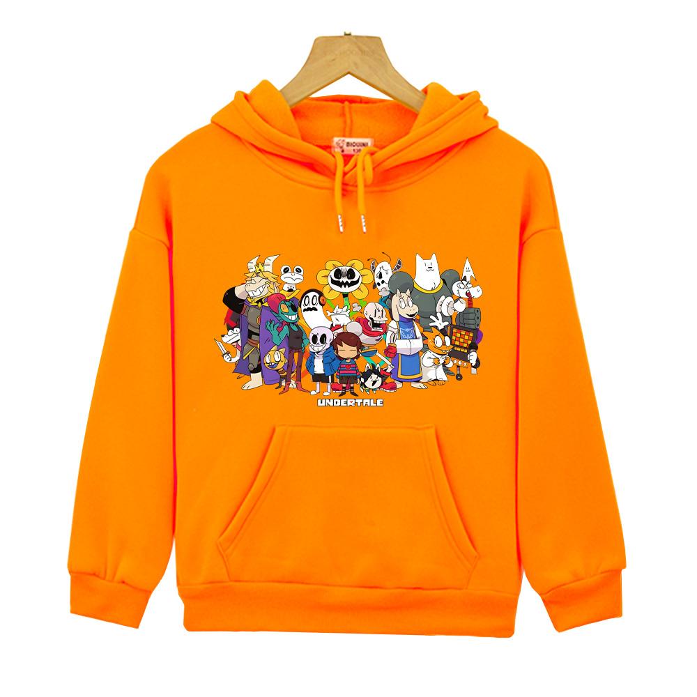 

Толстовка с принтом персонажей игры Undertale Кавайная Манга Детские худи Новый узор Детские пуловеры Мальчики Девочки Свитшоты 120 оранжевый