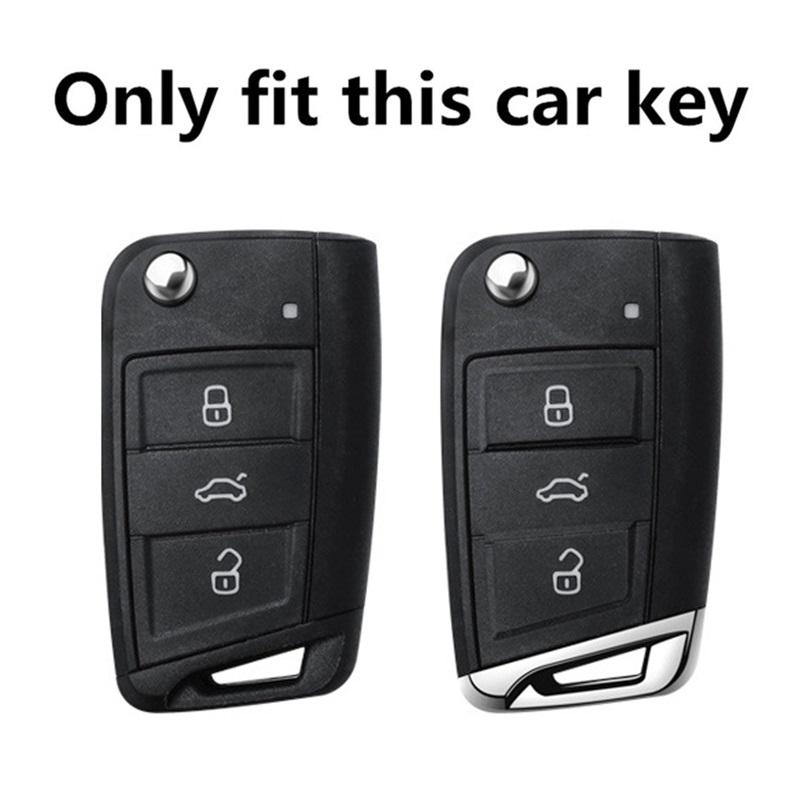 For VW Polo Skoda Octavia A7 Kodiaq Seat Ateca Leon Golf 7 MK7 VII Tiguan Soft TPU Car Key Cover Case Shell Fob Holder Protector