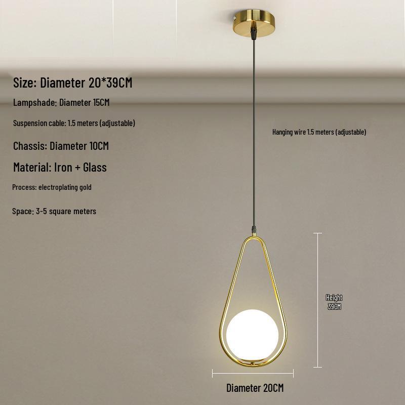 Nordic Minimalist Pendant Light for Bar Counter and Bedside - Modern LED Lighting