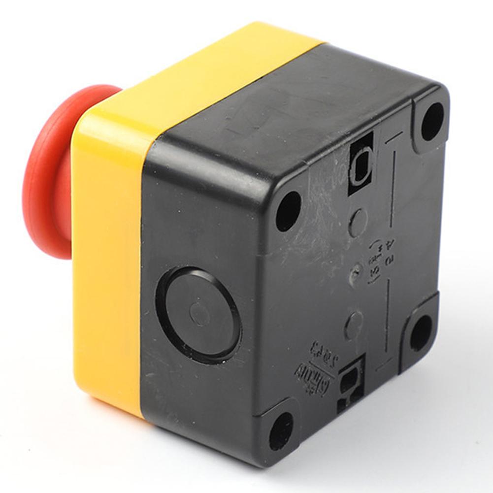 10A Latching E-Stop Button with 4 Screw Terminals for Industrial Control Panels Electromagnetic Starters and Relay Applications