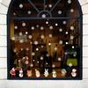 Decalcomanie per finestre di Natale Adesivi con fiocchi di neve di Babbo Natale Decalcomanie da muro invernali per camerette per bambini Decorazioni per finestre di Natale di Capodanno