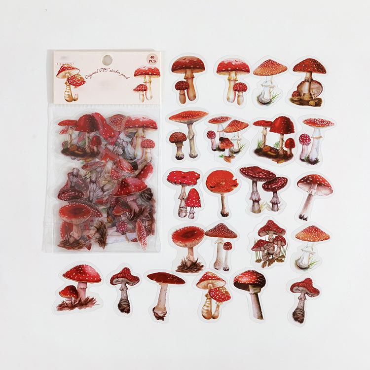 

40 шт. Декоративная наклейка в виде листа и цветка для растений, ПЭТ, материал для счета, набор наклеек для скрапбукинга, этикетки, дневника, канцелярских принадлежностей, альбома, тел.