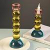 Crystal Candle Holder Luxury Decorative Candlesticks Party Birthday Colored Candle Holders Living Room Decoration Accessories