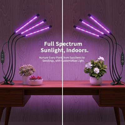 USB LED Plant Grow Light Indoor Garden 10 Dimmable Levels Grow Light Full Spectrum Timer Setting Hydroponic Greenhouse 3H/9H/12H