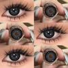 EYESHARE Brown Colored Contact Lens Natural Soft Contact Lenses for Eyes Fashion Decoration 14.2mm Yearly 2pcs=1 Pair