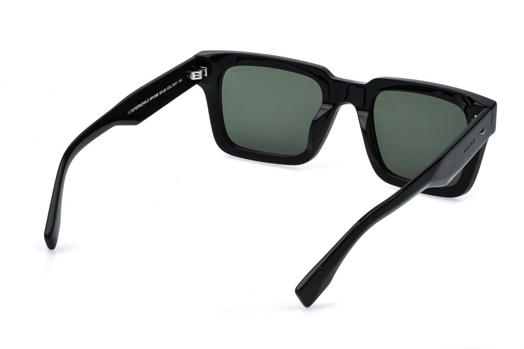 Police SPLQ88 Shiny Size Shiny Size 52 Sunglasses, Black, 52, Black,
