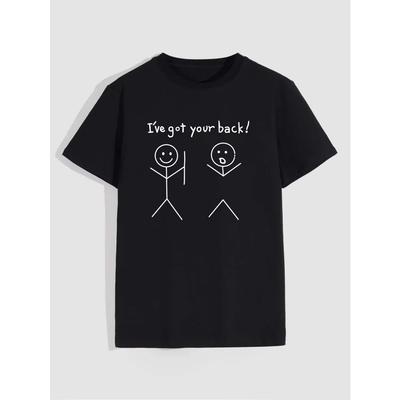 Men's "I've Got Your Back" Short Sleeve T-shirt, Crew Neck Top, Casual Clothing, Summer Best Sellers