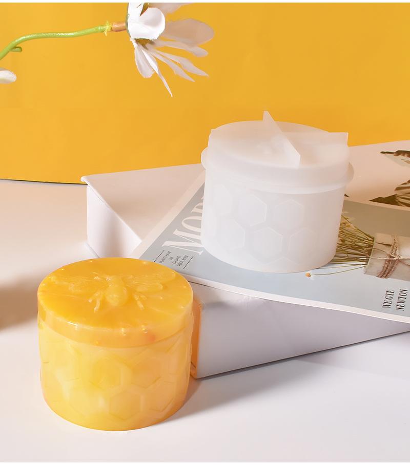 Borcan Gips Albina Meliferă Matrițe Silicon DIY Beton Rășină Epoxidică Pot pentru Lumânări Cutie Matriță prin Injecție Artizanat Decor Acasă Cadou Făcut Manual