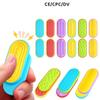 Bunte Sorgensteine Schieberegler Fidget EDC Silikon Finger-Schieberegler Anti-Stress-Spinner Autismus Angstlinderung Sensorisches Spielzeug