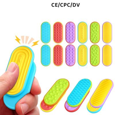 Pietre della Preoccupazione Colorate Slider a Pressione Fidget EDC Silicone Slider a Pressione per Dita Antistress Spinner Autismo Sollievo Ansia Giocattolo Sensoriale