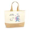 Beach Tote Bag - PLANETEE - Project Managers The Others Vs Me - Natural Jute - Exclusive Print - Made In France
