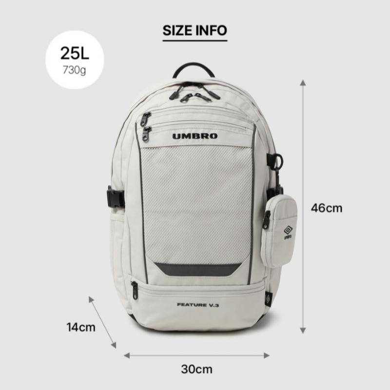 Umbro Feature Backpack  25l  Crossbody  Ur123cbp13 Blk