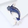 Enamel Carp Brooch for Women Unisex Animal Lapel Pins Party Friend Accessories Gifts