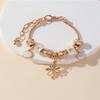 Handmade Beaded Bracelet With Bow Pendant Heart Flower Oil Drip Crystal Bead Jewelry Accessories