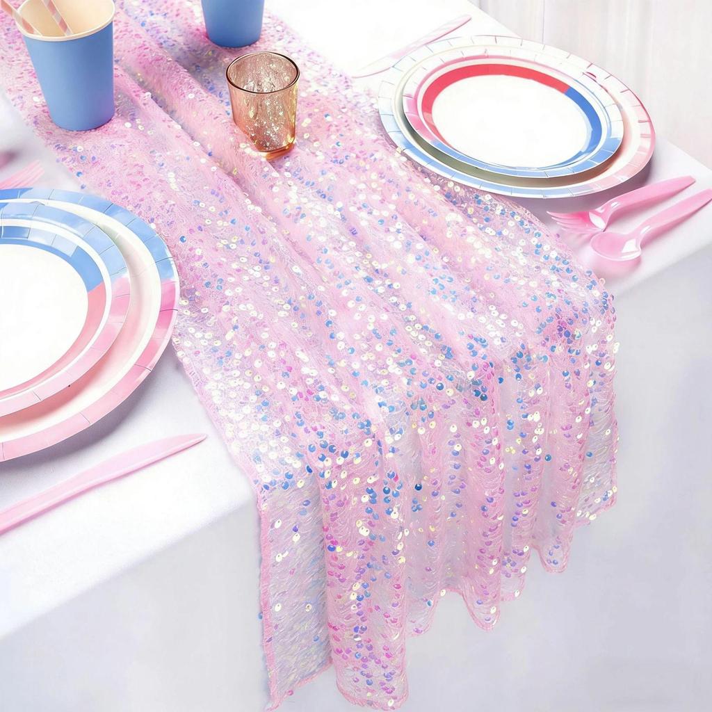 Mermaid Glitter Sequin Table Runner - Wedding & Party Decor